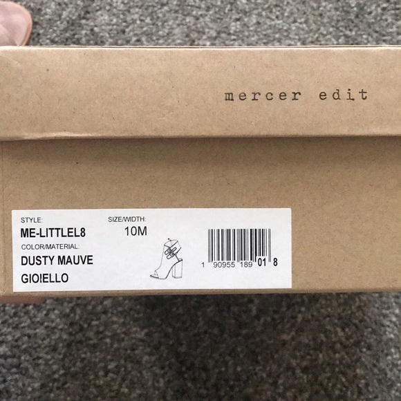 Mercer Edit women’s dusty mauve block heel - Picture 7 of 8